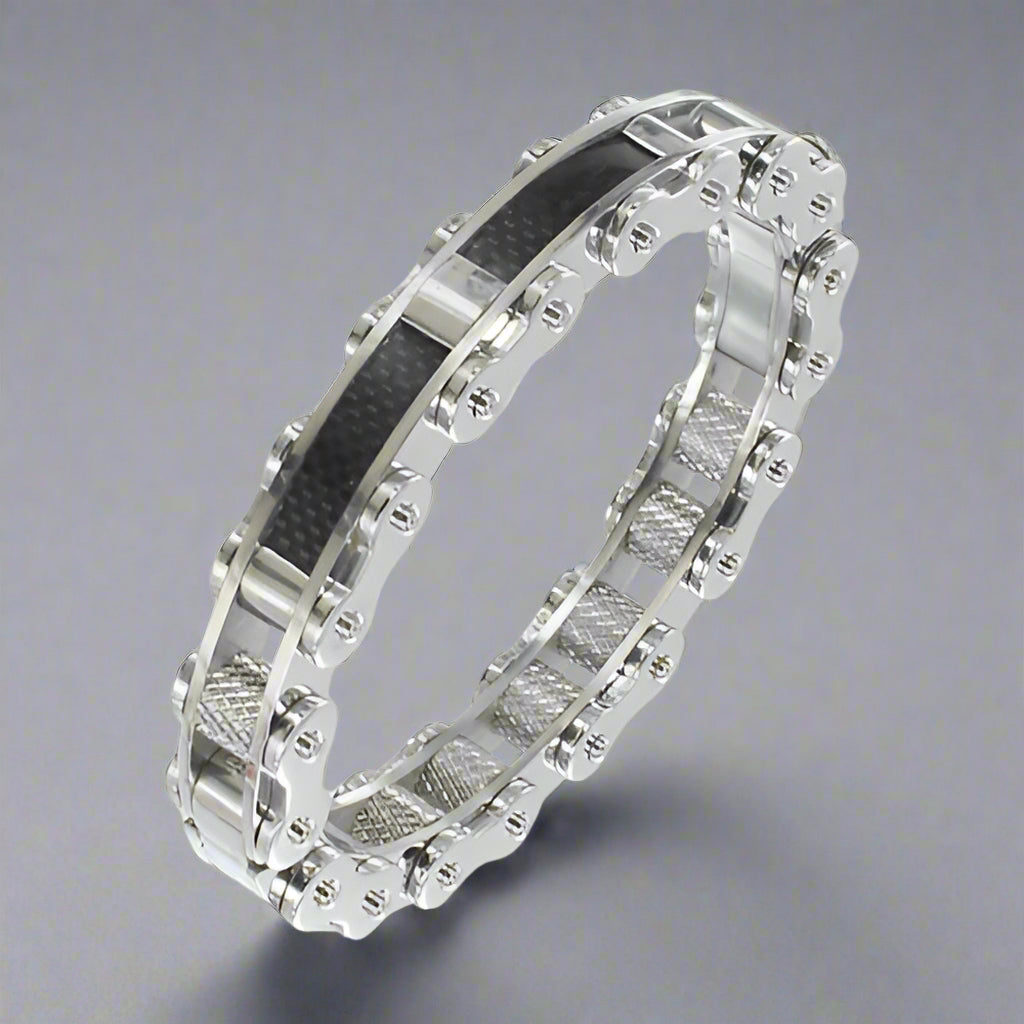 Pulsera para hombre GoSteel de eslabones de acero inoxidable para bicicletaEX-STOCK Canada 