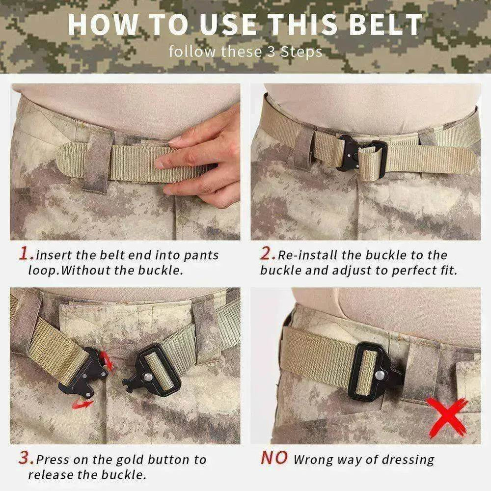 PREMIUM Men Casual Military Belt Tactical Waistband Rescue Rigger Nylon Belt USA - EX-STOCK Canada