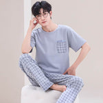 Pajamas Men's Short-sleeved Trousers Summer  EX-STOCK CANADA