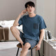 Pajamas Men's Summer Cotton Short Sleeve Shorts Suit  EX-STOCK CANADA