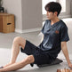 Pajamas Short-sleeved Shirt And Shorts Loose Ice Silk Suit Homewear  EX-STOCK CANADA