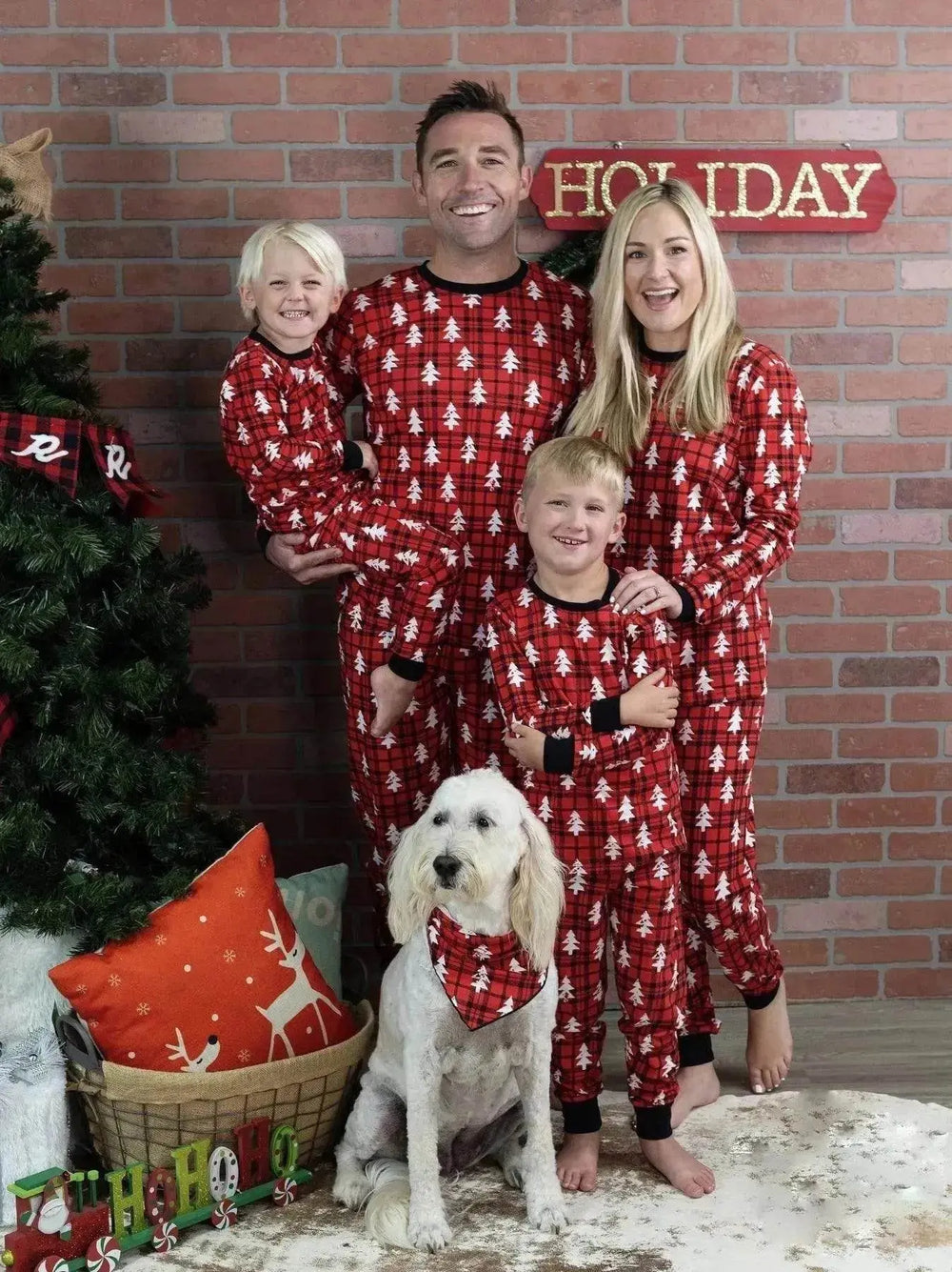 Parent-Child Clothing Family Pack Christmas Clothes European And American Style Pajamas Homewear - EX-STOCK Canada