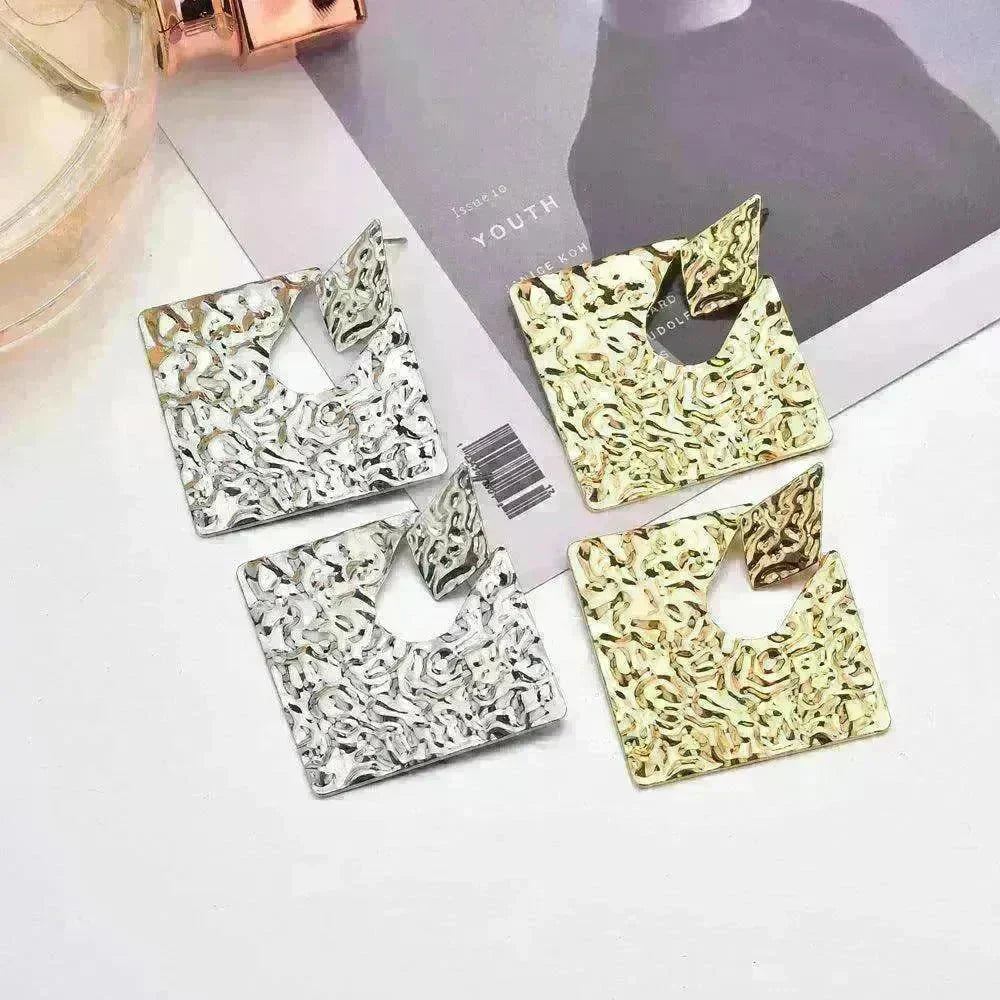 Personality Geometry Rhombus Irregular Alloy Earrings - EX-STOCK CANADA