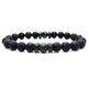 Personality Men's Black Volcanic Stone Bracelet - EX-STOCK CANADA