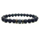 Personality Men's Black Volcanic Stone Bracelet - EX-STOCK CANADA