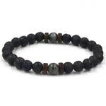 Personality Men's Black Volcanic Stone Bracelet - EX-STOCK CANADA