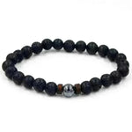 Personality Men's Black Volcanic Stone Bracelet - EX-STOCK CANADA