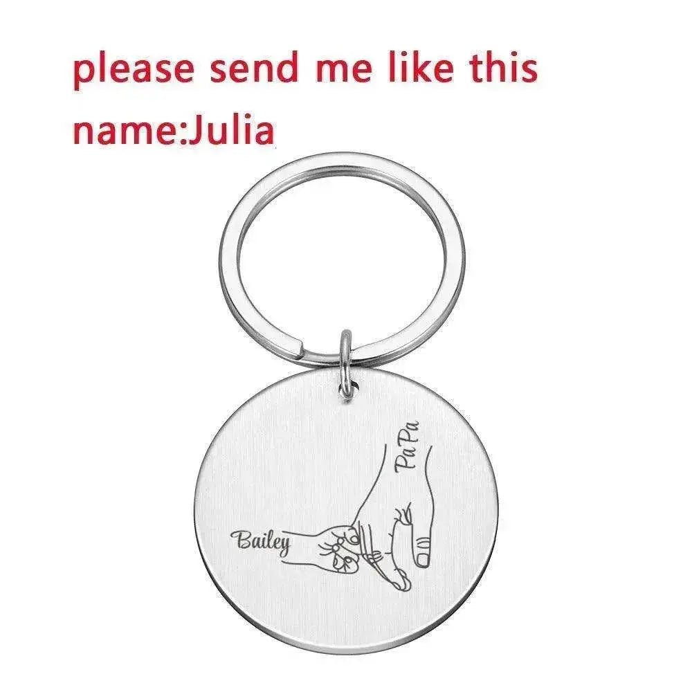 Personalized Father's Day DIY Name stainless steel Keychain - EX-STOCK Canada