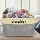 Personalized Pet Dog Toy Storage Basket Canvas Foldable Bag - EX-STOCK Canada