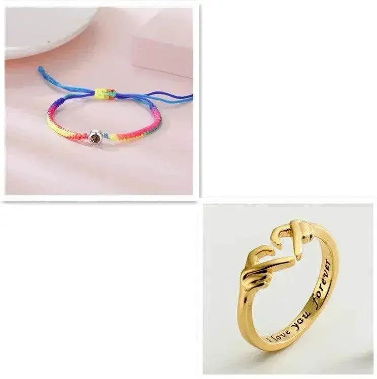 Personalized Photo Projection Bracelet 100 Languages I Love You Custom Photo Bracelets Custom Couple Jewelry Mother's Day Gift Greeting Cards - EX-STOCK Canada