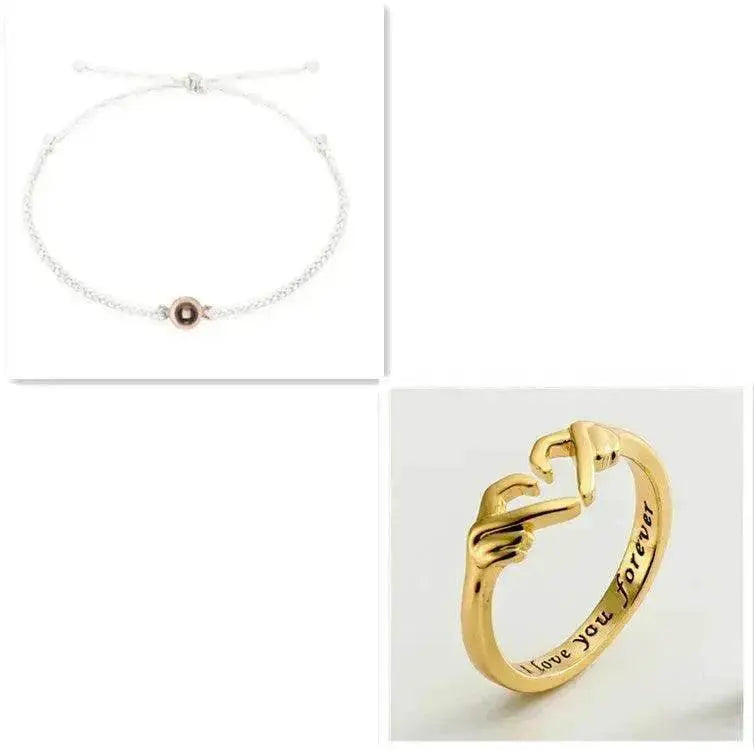 Personalized Photo Projection Bracelet 100 Languages I Love You Custom Photo Bracelets Custom Couple Jewelry Mother's Day Gift Greeting Cards - EX-STOCK Canada