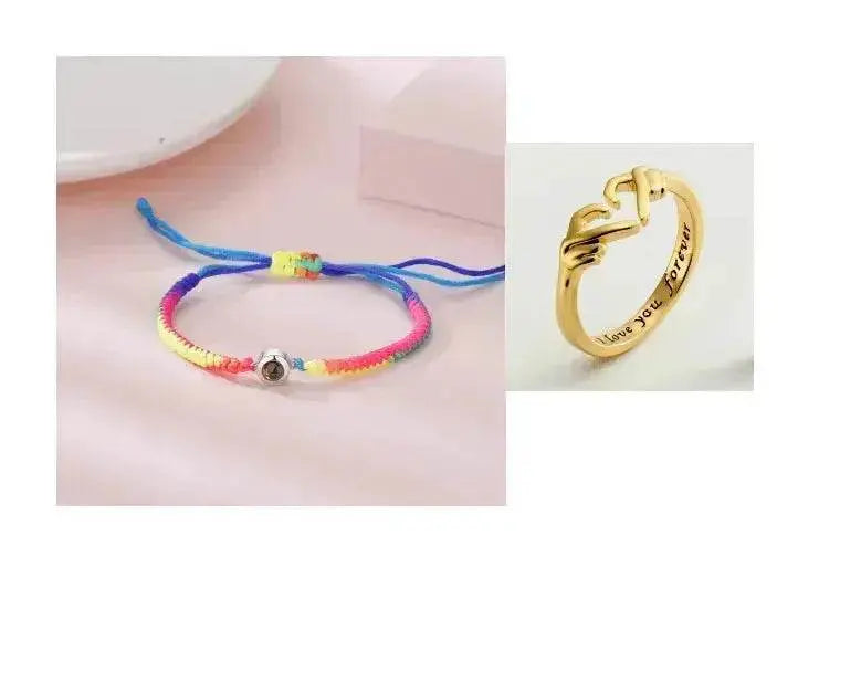 Personalized Photo Projection Bracelet 100 Languages I Love You Custom Photo Bracelets Custom Couple Jewelry Mother's Day Gift Greeting Cards - EX-STOCK Canada