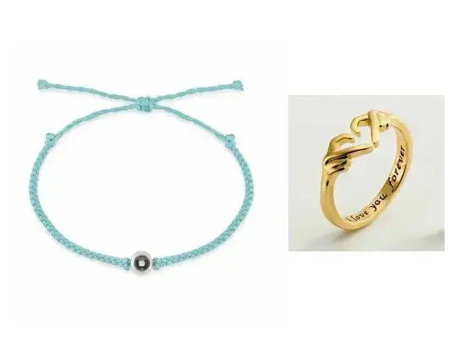 Personalized Photo Projection Bracelet 100 Languages I Love You Custom Photo Bracelets Custom Couple Jewelry Mother's Day Gift Greeting Cards - EX-STOCK Canada