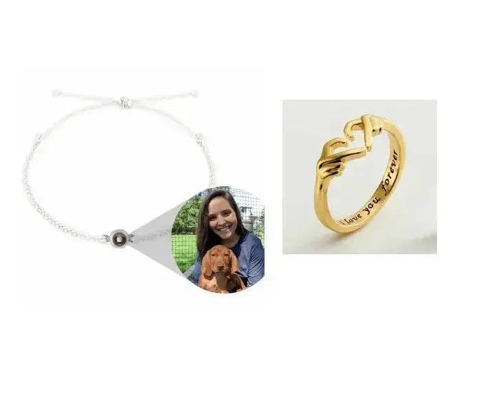 Personalized Photo Projection Bracelet 100 Languages I Love You Custom Photo Bracelets Custom Couple Jewelry Mother's Day Gift Greeting Cards - EX-STOCK Canada