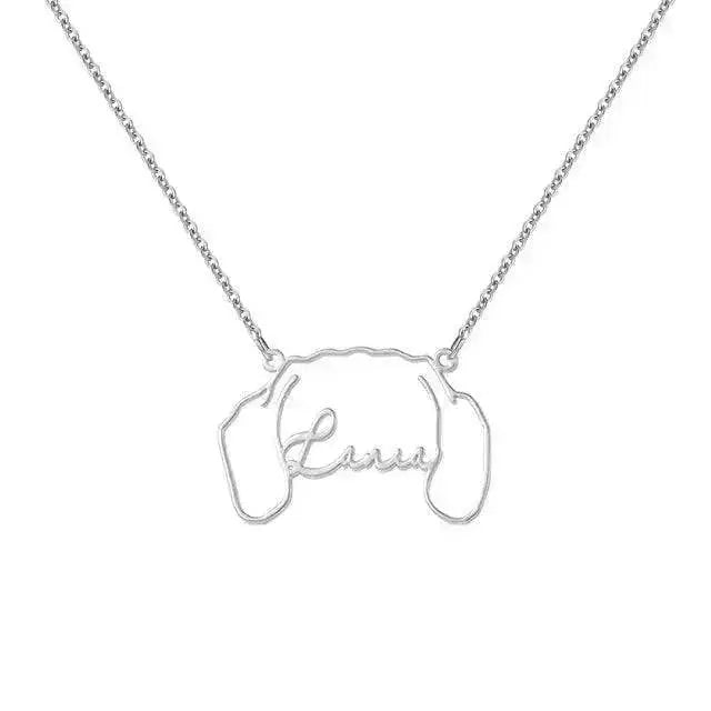 Personalized Stainless Steel DIY Cat And Dog Pet Name Necklace - EX-STOCK Canada
