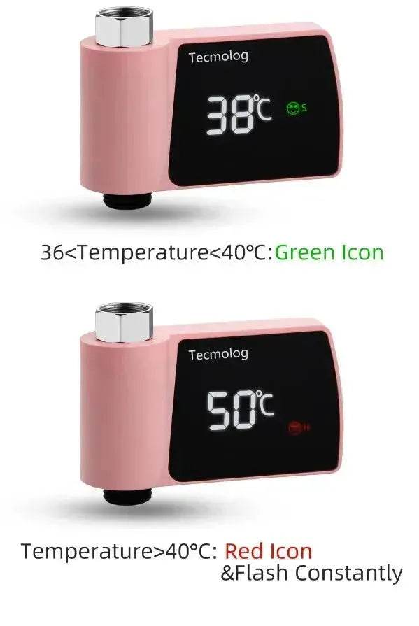 Plastic Visual Shower Faucet No Power Consumption Water Thermometer Bath - EX-STOCK Canada