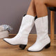 Plus Size Autumn New Mid-calf Riding Boots Embroidered Mid Heel Snow EX-STOCK Canada 
