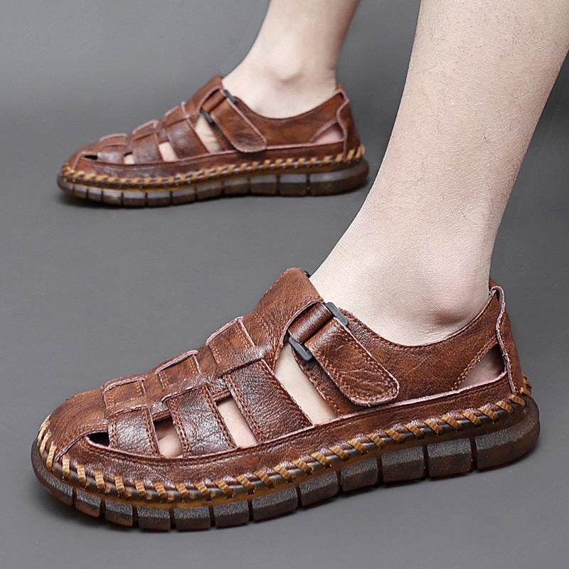 Plus Size Men's Beach Sandals Retro Hollow Out  EX-STOCK CANADA
