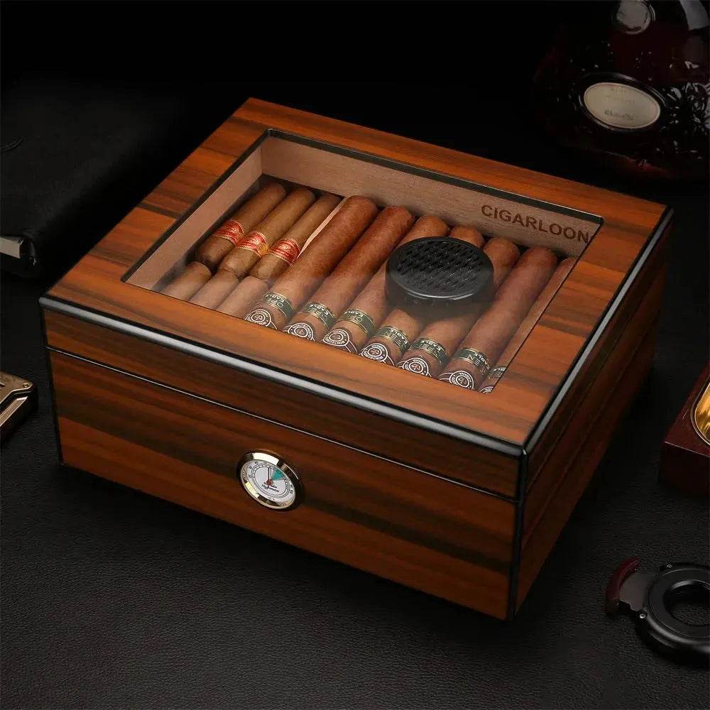 Caja Humidificadora de Puros Portátil de Madera de Cedro para Humidificación e Hidratación EX-STOCK Canada