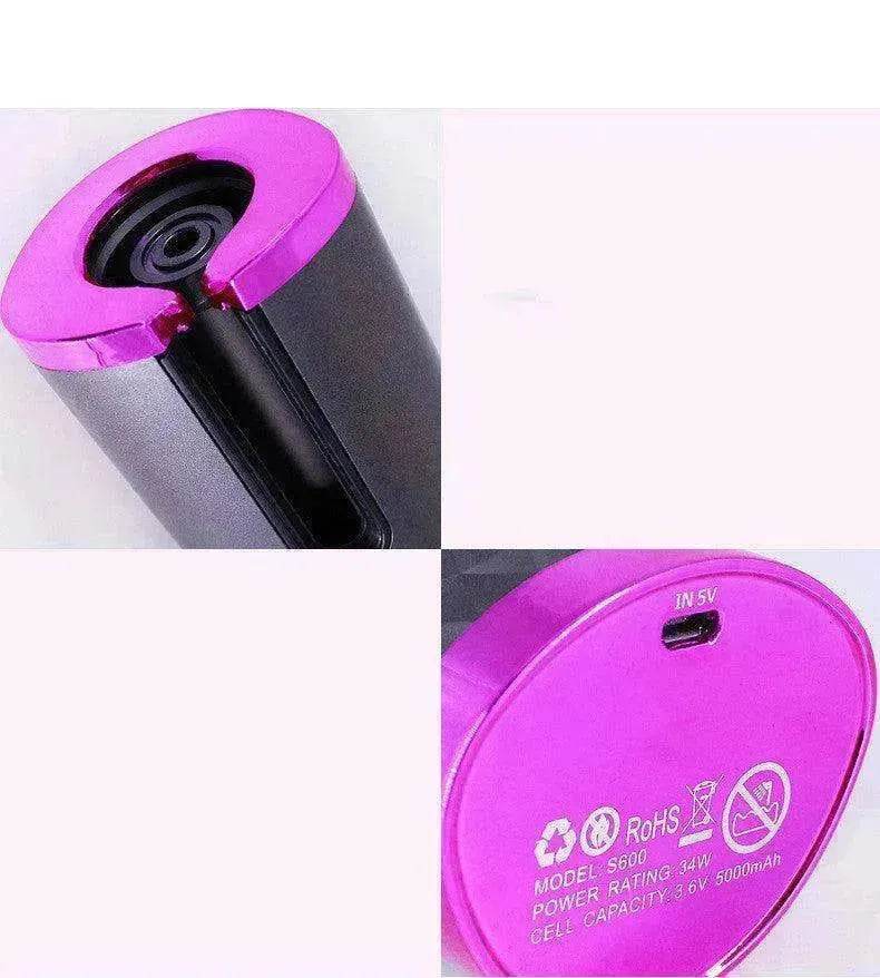 Portable LCD Hair Curler: Rechargeable, Ceramic, Auto Rotating - EX-STOCK Canada