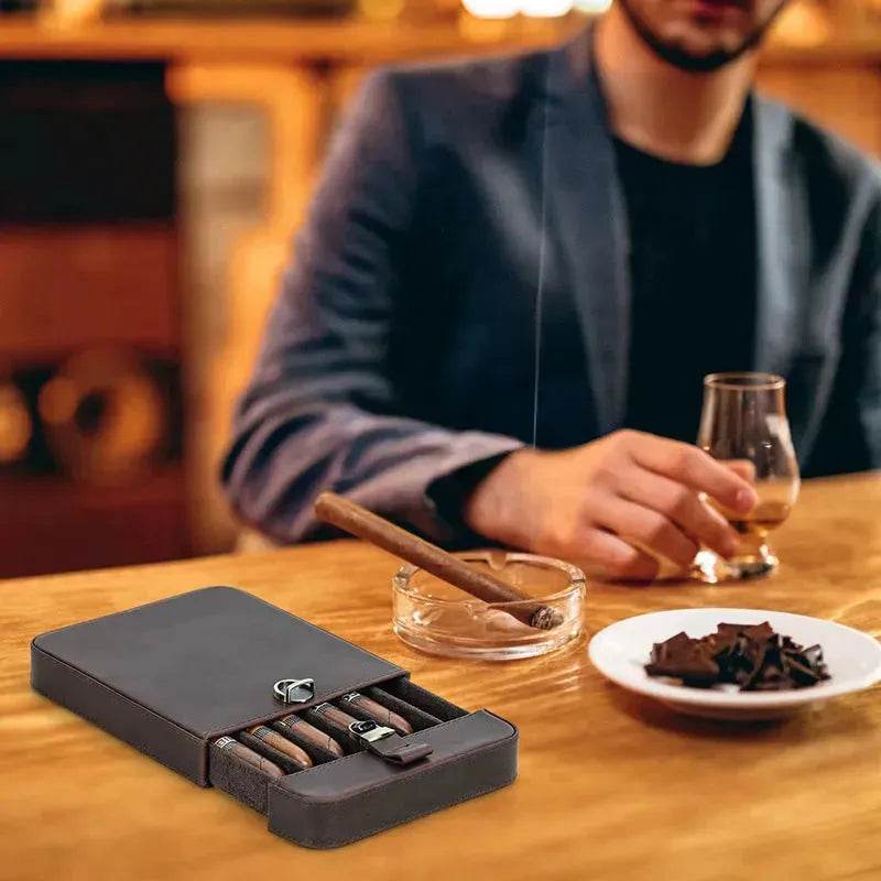 Estuche portátil de cuero para cigarros y cigarrillos estilo vintage para viajes EX-STOCK Canada
