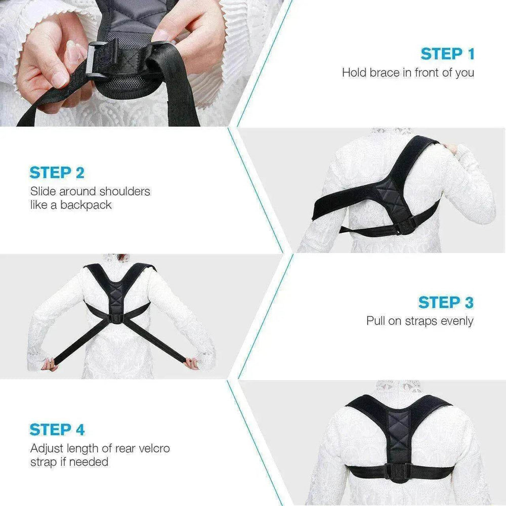 Posture Corrector Men Women Upper Back Pain Brace Clavicle Support Straightener - EX-STOCK Canada