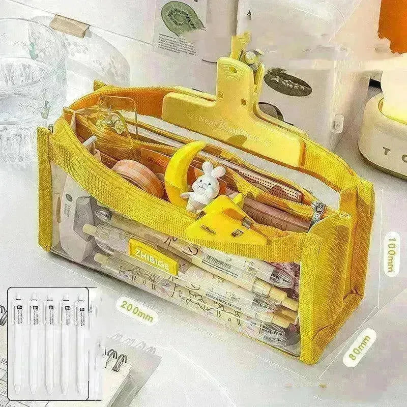 Primary School Transparent Pen Bag High Appearance Level Large Capacity - EX-STOCK CANADA