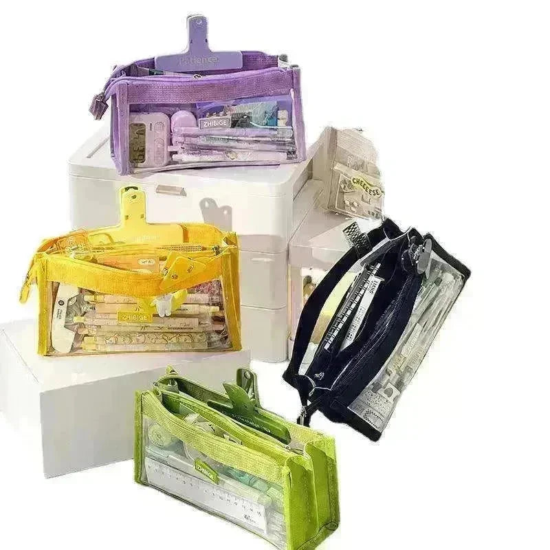 Primary School Transparent Pen Bag High Appearance Level Large Capacity - EX-STOCK CANADA