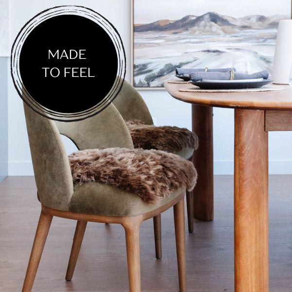 وسادة كرسي من صوف الغنم الأيسلندي البني المقصوصEX-STOCK Canada 
