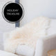 White Icelandic Curly Sheepskin 