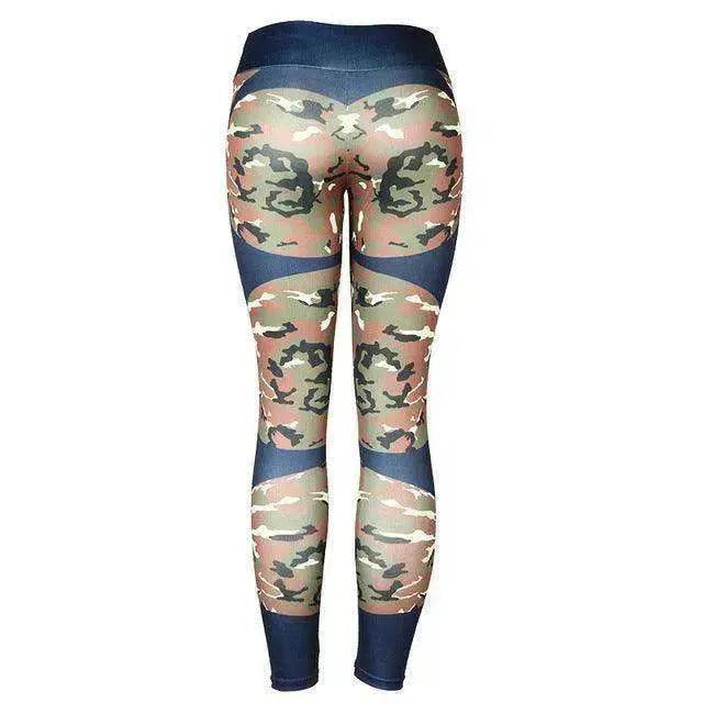 Print patchwork yoga leggings - EX-STOCK Canada