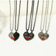 Punk Retro Skull Pendant Halloween Necklace Heart-shaped Magnetic Stitching Love Skull Couple Necklace - EX-STOCK Canada