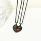 Punk Retro Skull Pendant Halloween Necklace Heart-shaped Magnetic Stitching Love Skull Couple Necklace - EX-STOCK Canada