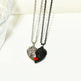 Punk Retro Skull Pendant Halloween Necklace Heart-shaped Magnetic Stitching Love Skull Couple Necklace - EX-STOCK Canada