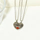 Punk Retro Skull Pendant Halloween Necklace Heart-shaped Magnetic Stitching Love Skull Couple Necklace - EX-STOCK Canada