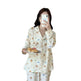 Pure Cotton Cartoon Long-sleeved Pajamas Set Letter Bear Homewear For Women - EX-STOCK Canada