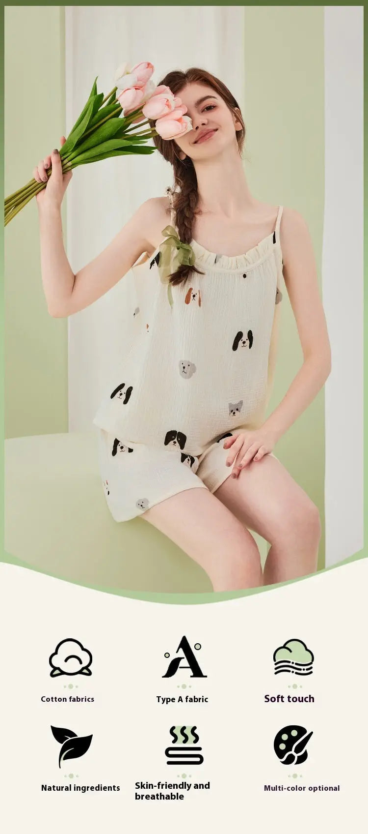 Pure Cotton Double-layer Gauze Pajamas For Women - EX-STOCK Canada