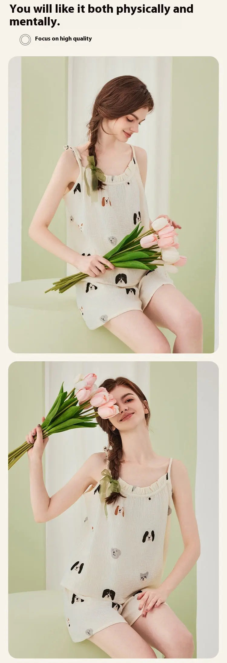 Pure Cotton Double-layer Gauze Pajamas For Women - EX-STOCK Canada