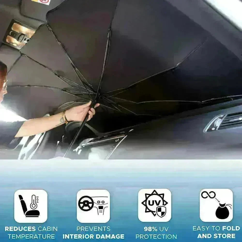 Quick deploy and practical foldable car sunshade - EX-STOCK CANADA