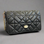 Quilted Soft Leather Crossbody Bag with Chain Strap | EX-STOCK Canada 