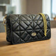 Quilted Soft Leather Crossbody Bag with Chain Strap | EX-STOCK Canada 