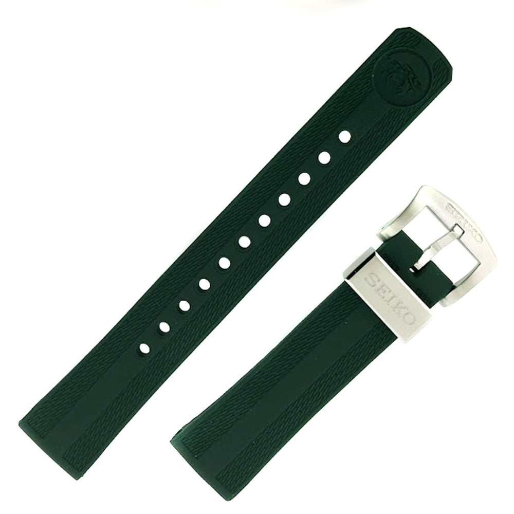 Bracelet en caoutchouc SEIKO Vert Forêt OEM 20 mm | R03E014J0 