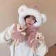 Rabbit Hair Cute Bear Hat Scarf Gloves EX-STOCK Canada 