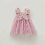 Rainbow Butterfly Wings Mesh Girl Dress - EX-STOCK Canada