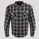Milwaukee Leather Men's Brown Checkered Armored Flannel Biker Shirt with Reinforced Fibers 