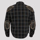 Milwaukee Leather Men's Brown Checkered Armored Flannel Biker Shirt with Reinforced Fibers 