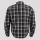 Milwaukee Leather Men's Brown Checkered Armored Flannel Biker Shirt with Reinforced Fibers 