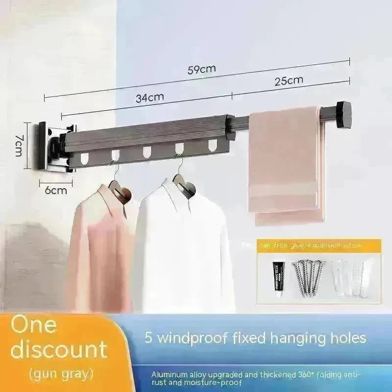 Retractable Aluminum Clothes Hanger - EX-STOCK CANADA