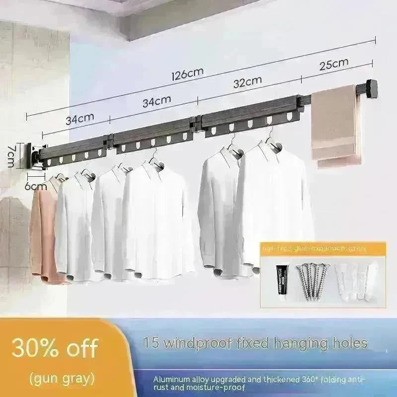 Retractable Aluminum Clothes Hanger - EX-STOCK CANADA