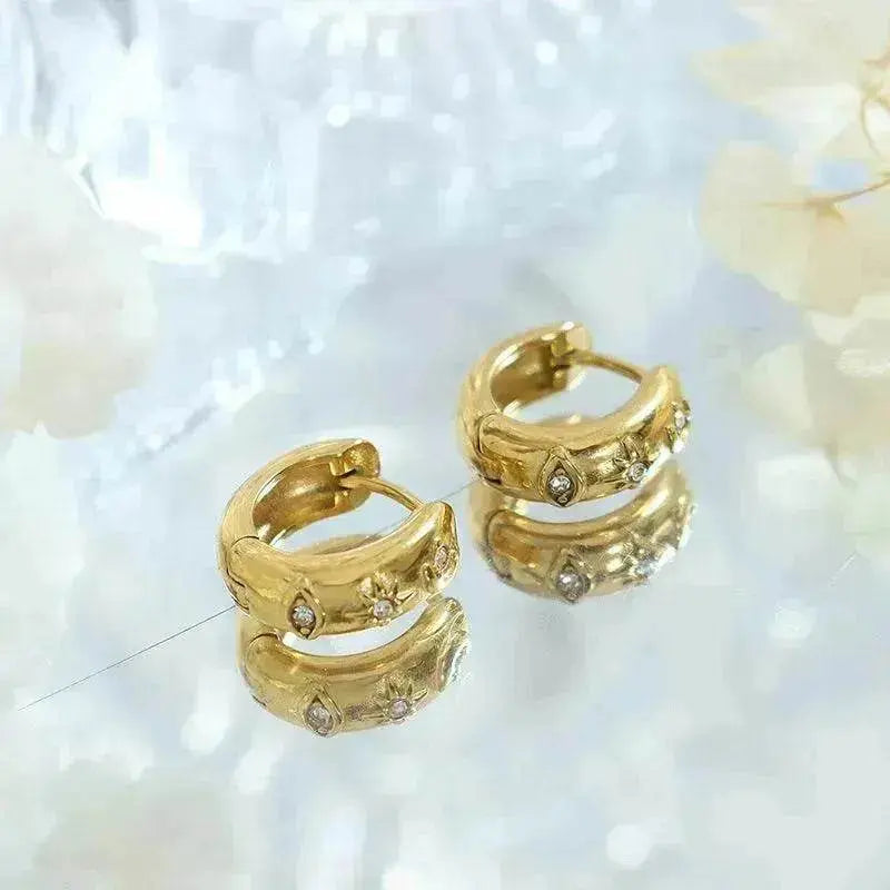 Retro Earrings Elegant Titanium Steel Women - EX-STOCK Canada